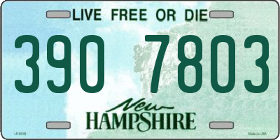 NH license plate 3907803