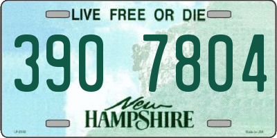 NH license plate 3907804