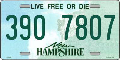 NH license plate 3907807