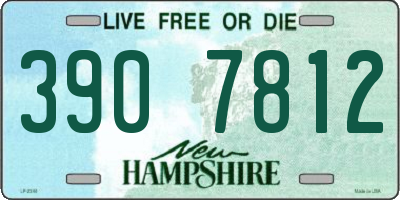 NH license plate 3907812