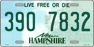 NH license plate 3907832