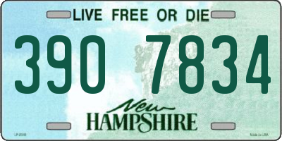 NH license plate 3907834