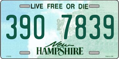 NH license plate 3907839