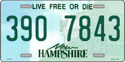 NH license plate 3907843