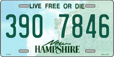 NH license plate 3907846