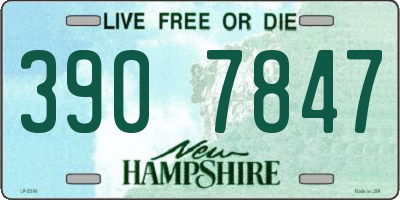 NH license plate 3907847