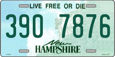 NH license plate 3907876