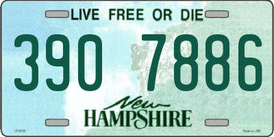 NH license plate 3907886