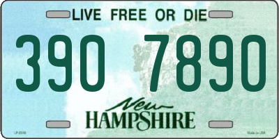 NH license plate 3907890