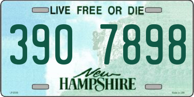 NH license plate 3907898