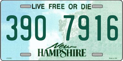 NH license plate 3907916