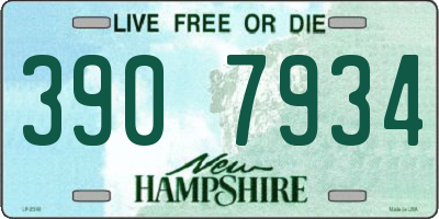 NH license plate 3907934
