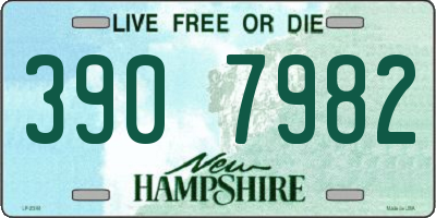 NH license plate 3907982