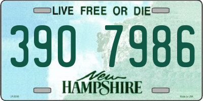 NH license plate 3907986