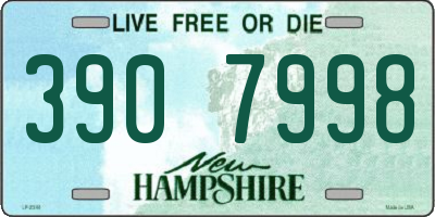 NH license plate 3907998