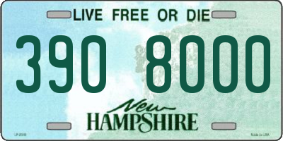 NH license plate 3908000