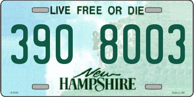 NH license plate 3908003