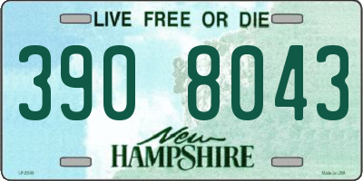 NH license plate 3908043