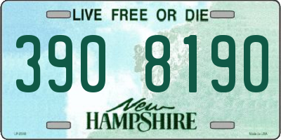 NH license plate 3908190