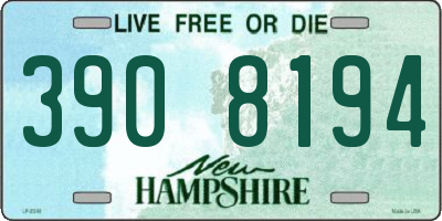 NH license plate 3908194