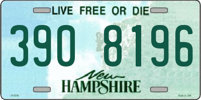 NH license plate 3908196