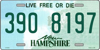 NH license plate 3908197