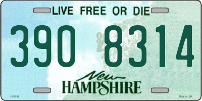 NH license plate 3908314