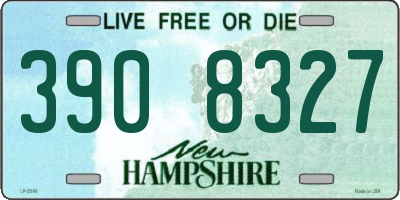NH license plate 3908327