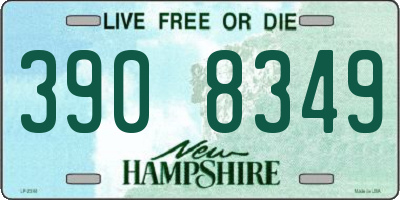 NH license plate 3908349