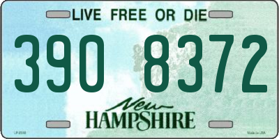 NH license plate 3908372