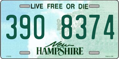 NH license plate 3908374