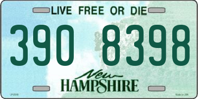 NH license plate 3908398