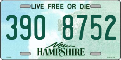 NH license plate 3908752
