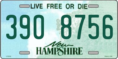 NH license plate 3908756