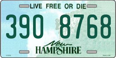NH license plate 3908768