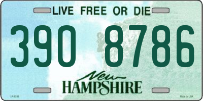 NH license plate 3908786