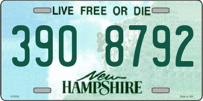 NH license plate 3908792
