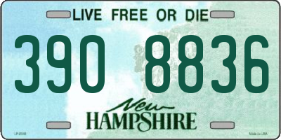 NH license plate 3908836