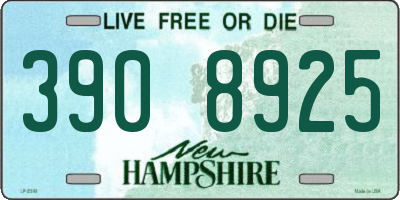 NH license plate 3908925