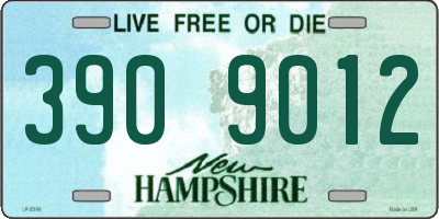 NH license plate 3909012