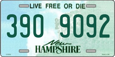 NH license plate 3909092