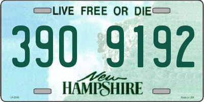 NH license plate 3909192