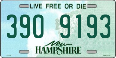 NH license plate 3909193