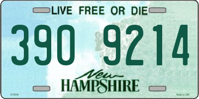 NH license plate 3909214