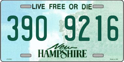NH license plate 3909216