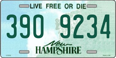 NH license plate 3909234