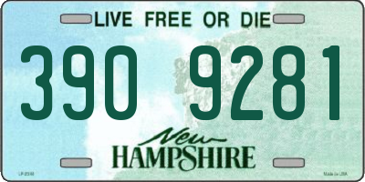 NH license plate 3909281