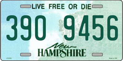 NH license plate 3909456