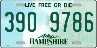 NH license plate 3909786