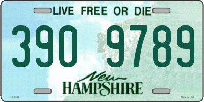 NH license plate 3909789